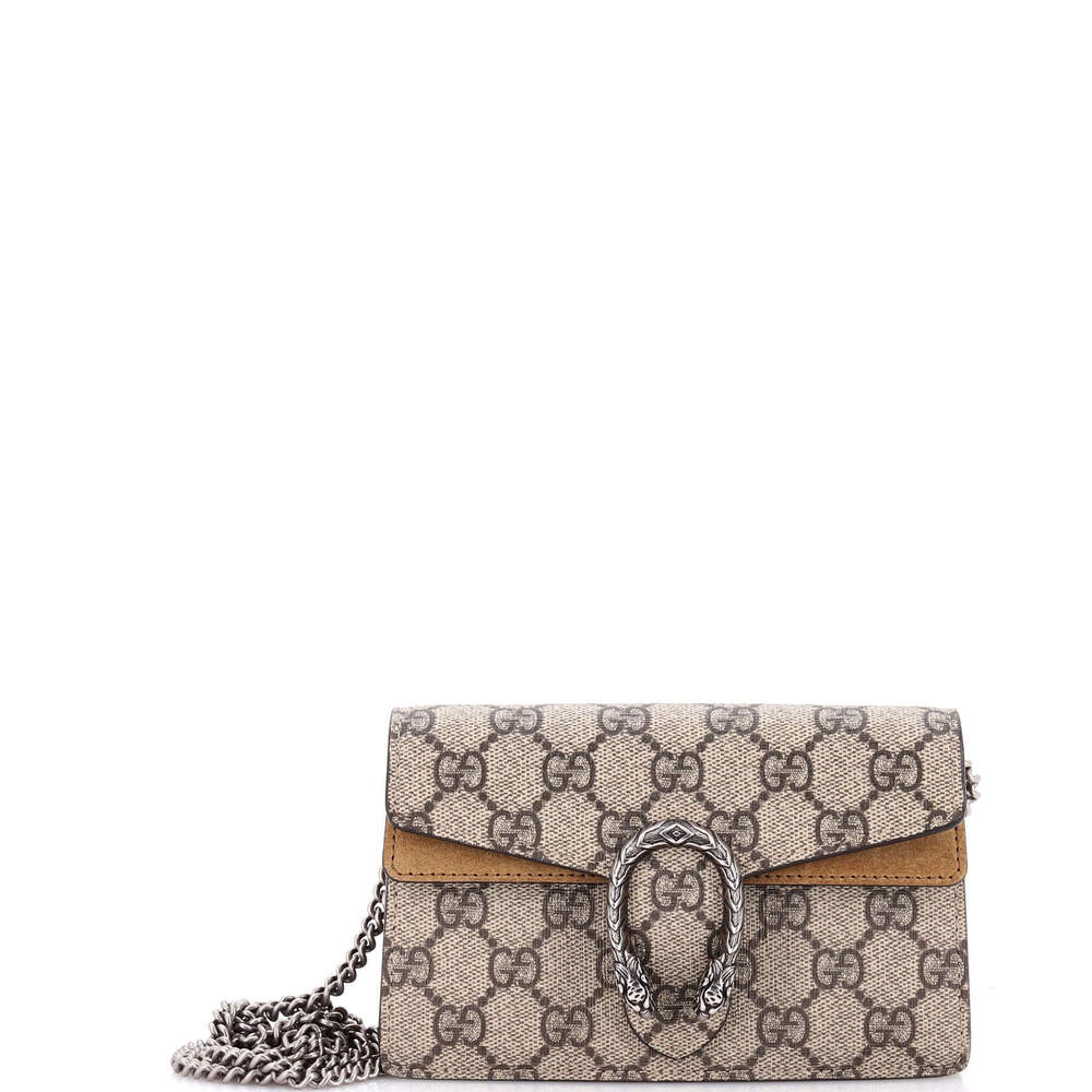 Gucci Super Mini Dionysus Bag GG Coated Canvas